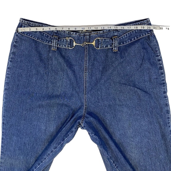 Zana di Women Vintage Blue Jeans Plus Size 26 High Rise Belted Straight Leg NWT - Picture 8 of 16